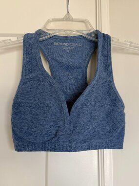 Beyond Yoga Women’s Spacedye Lift Your Spirits Bra Blue Size XS